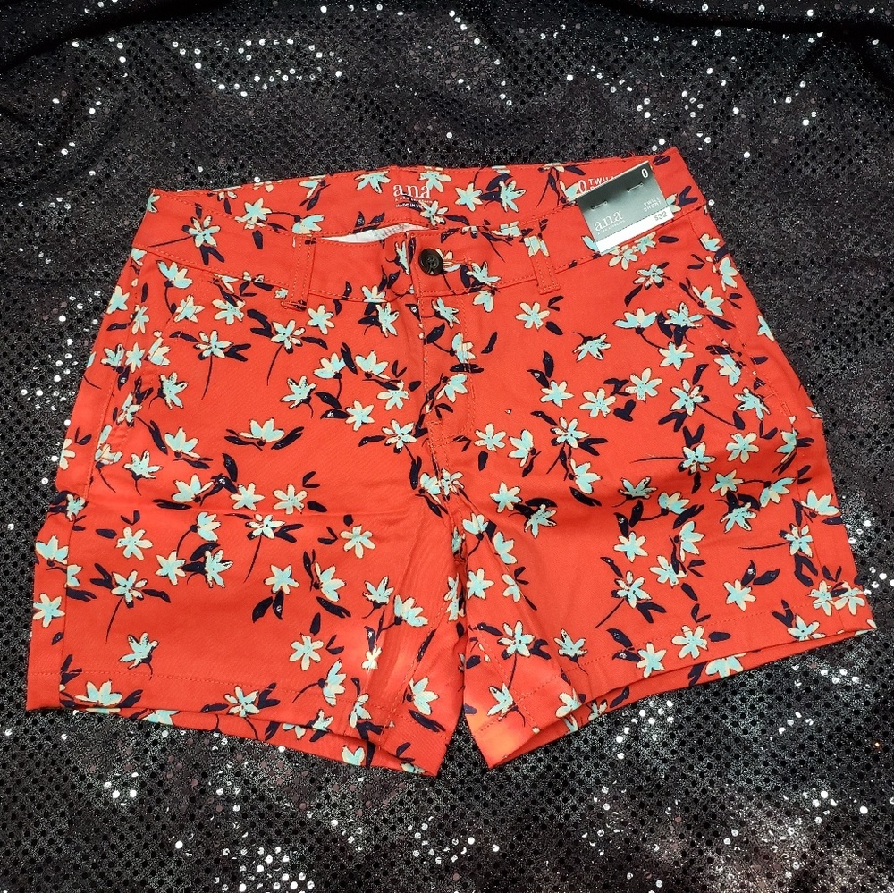 a.n.a tiger lilly twill shorts